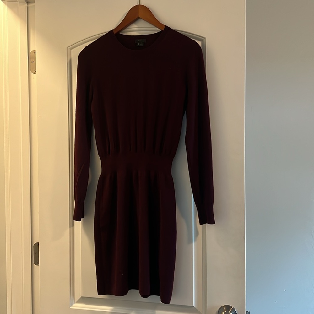 Theory Burgundy Sweater Dress M